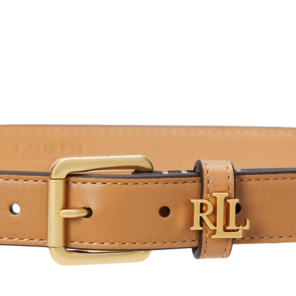 LRL Logo-Keeper Leather Skinny Belt/Remen 412968763003