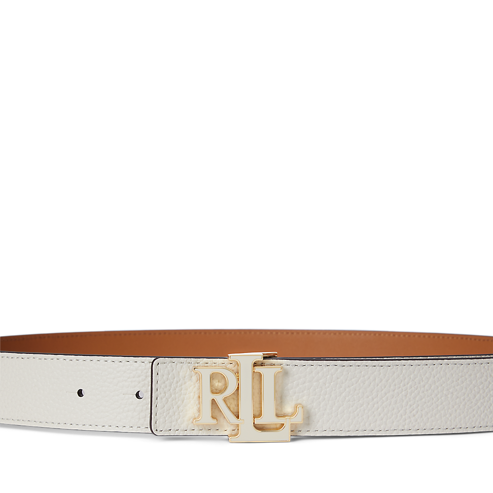 LRL Logo Reversible Pebbled Leather Belt/Remen 412P04417003