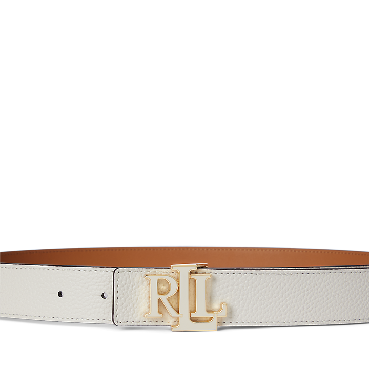 LRL Logo Reversible Pebbled Leather Belt/Remen 412P04417003