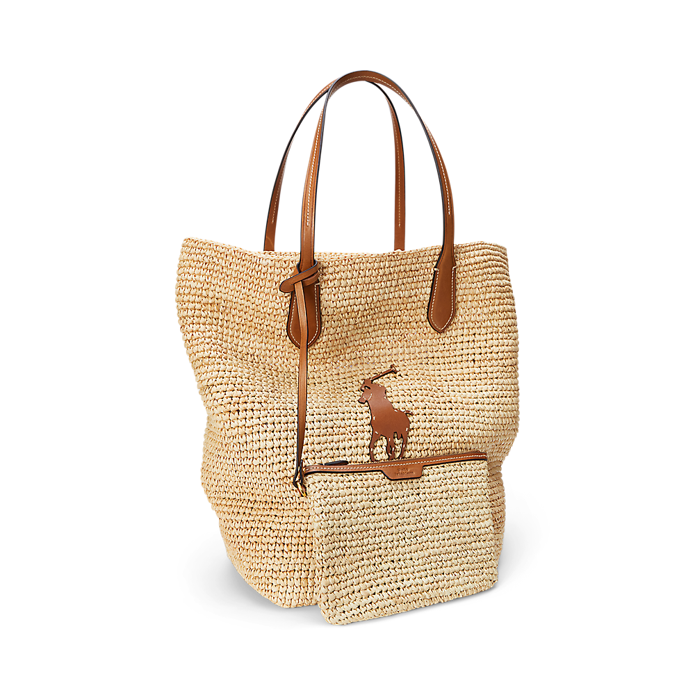 PRL Big Pony Raffia Large Tote/Torba 428923661006