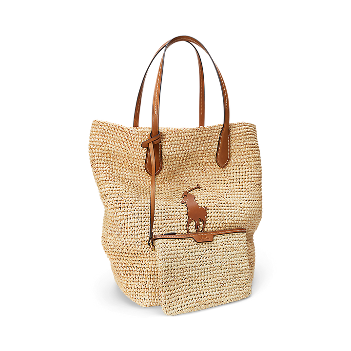 PRL Big Pony Raffia Large Tote/Torba 428923661006