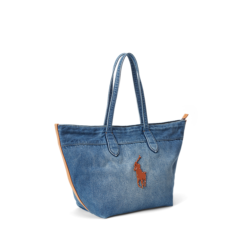 PRL Big Pony Denim Medium Bellport Tote/Torba 428960626001