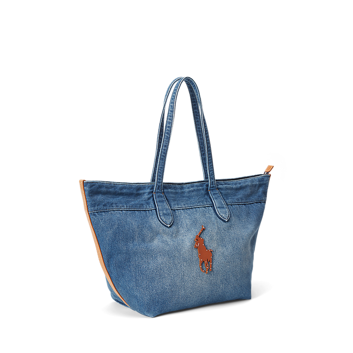 PRL Big Pony Denim Medium Bellport Tote/Torba 428960626001