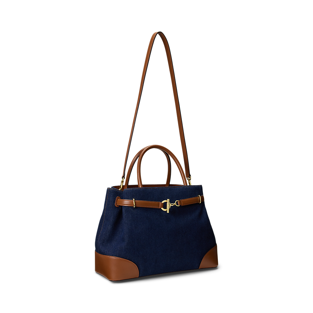 LRL Washed Denim Large Blaike Satchel/Torba 431P04295001