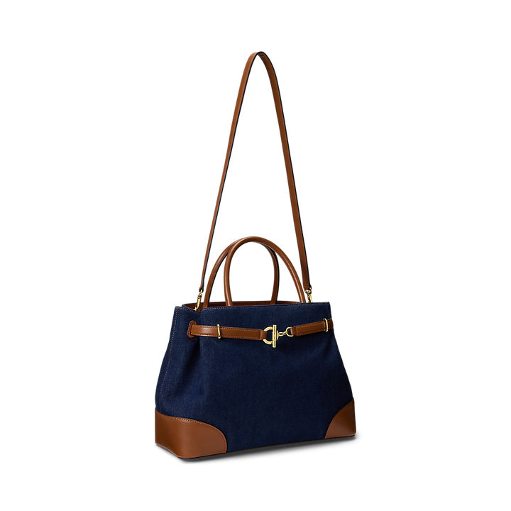 LRL Washed Denim Large Blaike Satchel/Torba 431P04295001