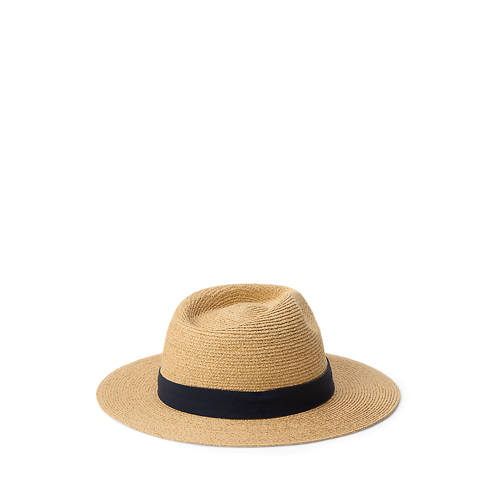 PRL Poplin-Trim Raffia Fedora/Šešir 449973191001