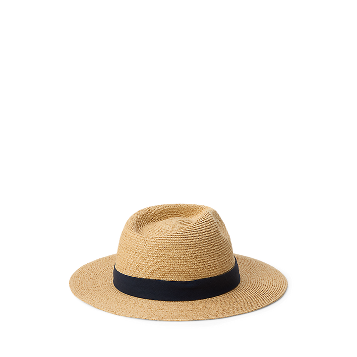 PRL Poplin-Trim Raffia Fedora/Šešir 449973191001