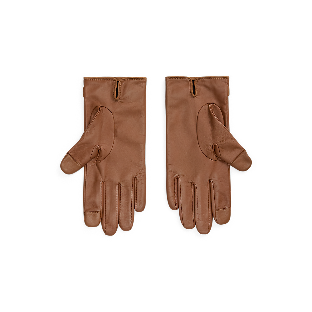 LRL Logo-Trim Sheepskin Tech Gloves/Rukavice 454927240004