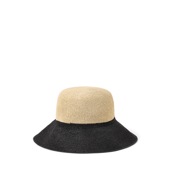 LRL Two-Tone Crocheted Straw Bucket Hat/Šešir 454972584001