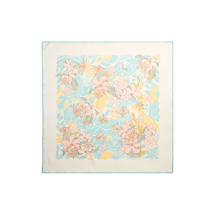 LRL Floral Silk Square Scarf/Marama 454P14383001