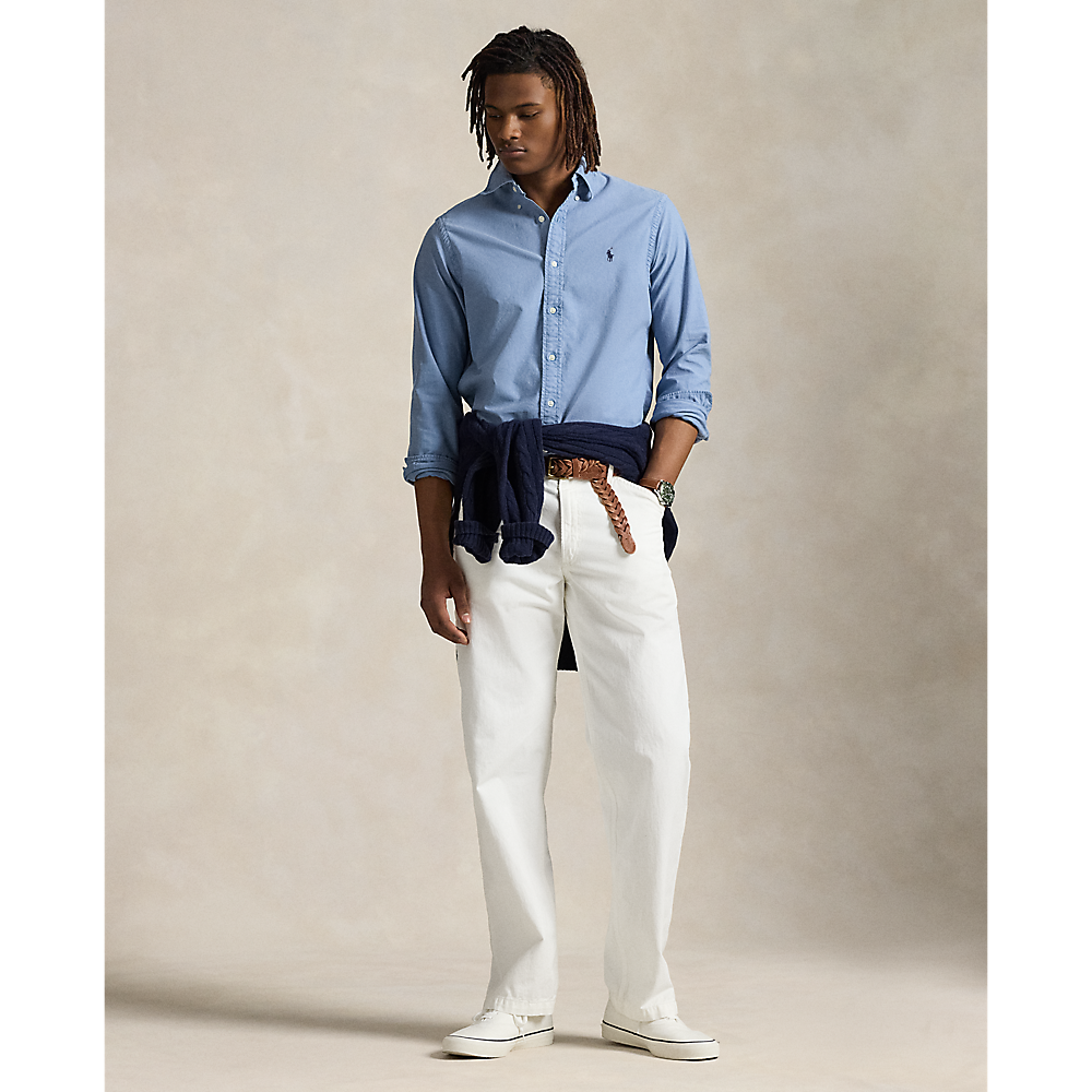 PRL Slim Fit Garment-Dyed Oxford Shirt/ Košulja 710804257059