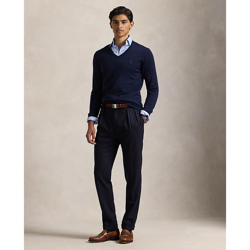 PRL Slim Fit Washable Wool V-Neck Jumper/Pulover 710946142001