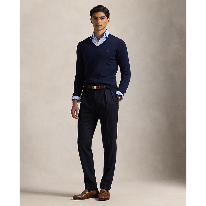 PRL Slim Fit Washable Wool V-Neck Jumper/Pulover 710946142001