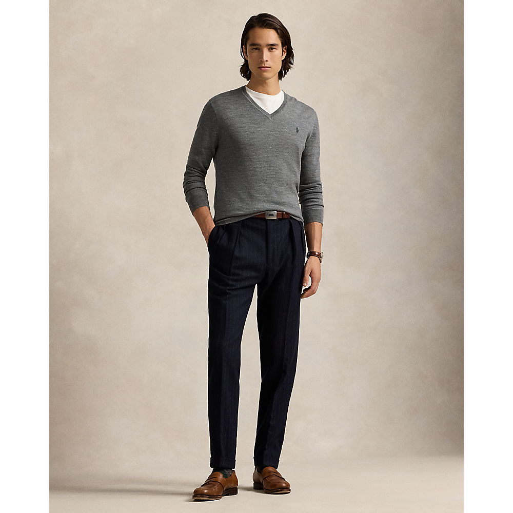PRL Slim Fit Washable Wool V-Neck Jumper/Pulover 710946142002
