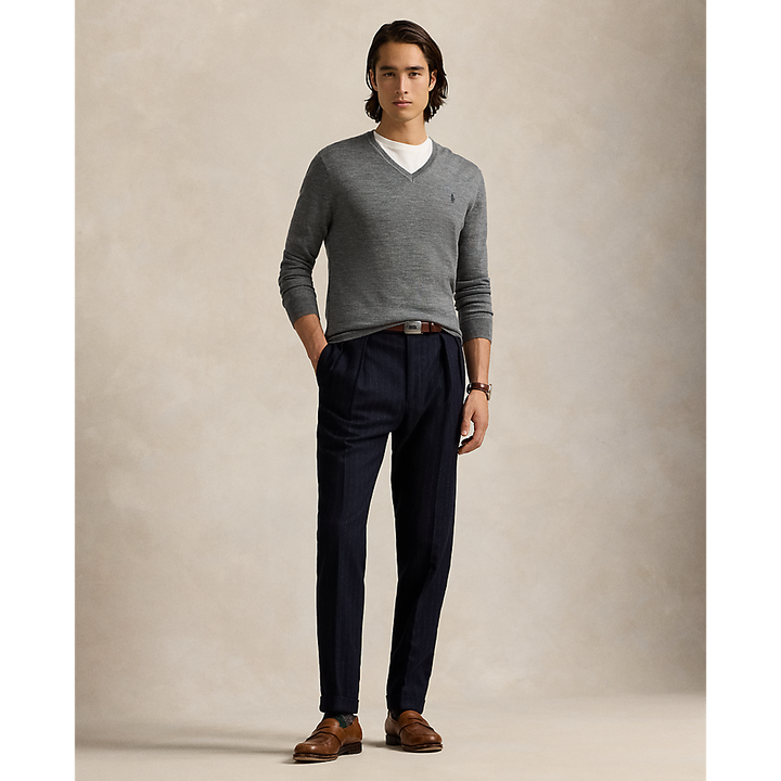 PRL Slim Fit Washable Wool V-Neck Jumper/Pulover 710946142002