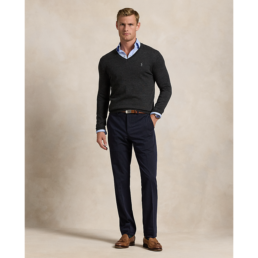 PRL Slim Fit Washable Wool V-Neck Jumper/Pulover 710946142003