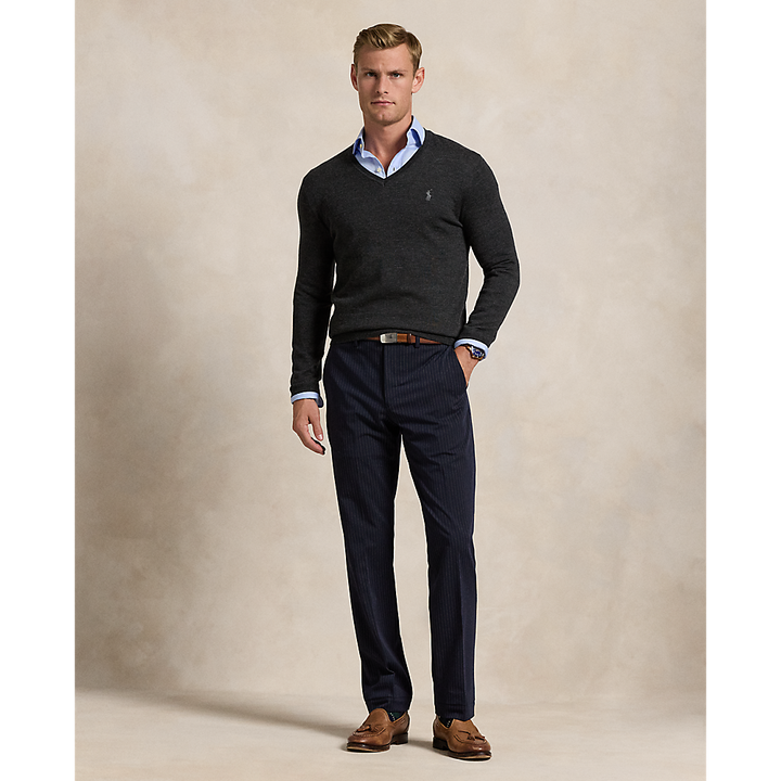 PRL Slim Fit Washable Wool V-Neck Jumper/Pulover 710946142003