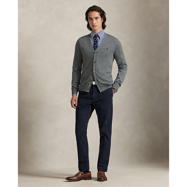 PRL Slim Fit Washable Wool V-Neck Cardigan /Pulover 710946144004