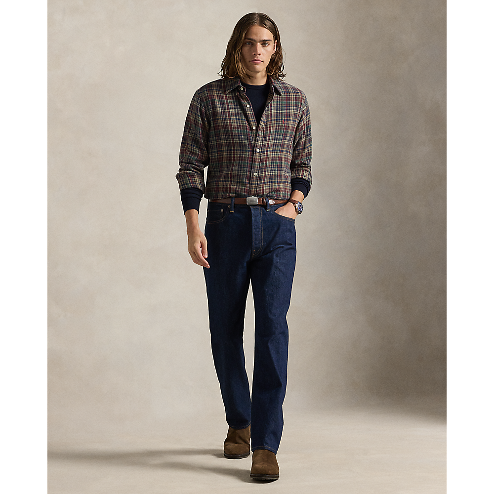 PRL Custom Fit Plaid Brushed Flannel Shirt/Košulja 710953355004