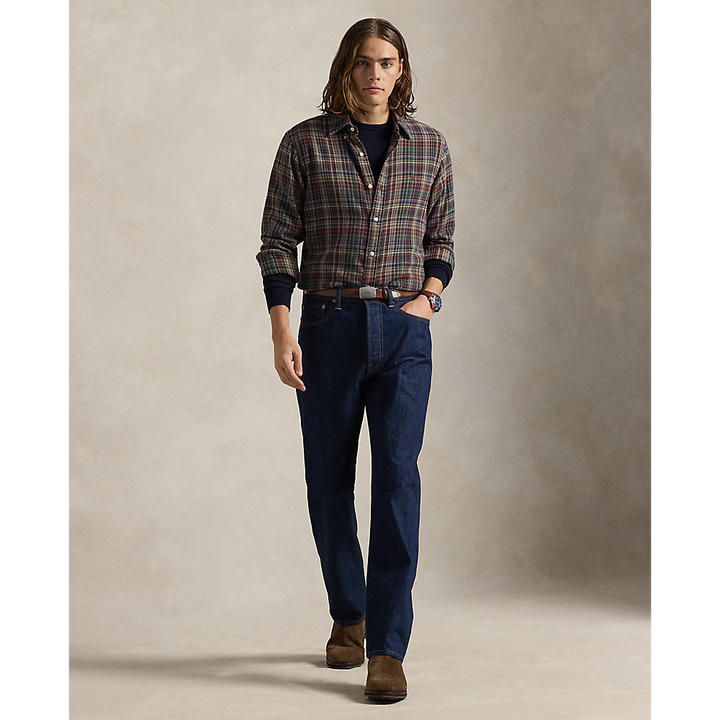 PRL Custom Fit Plaid Brushed Flannel Shirt/Košulja 710953355004