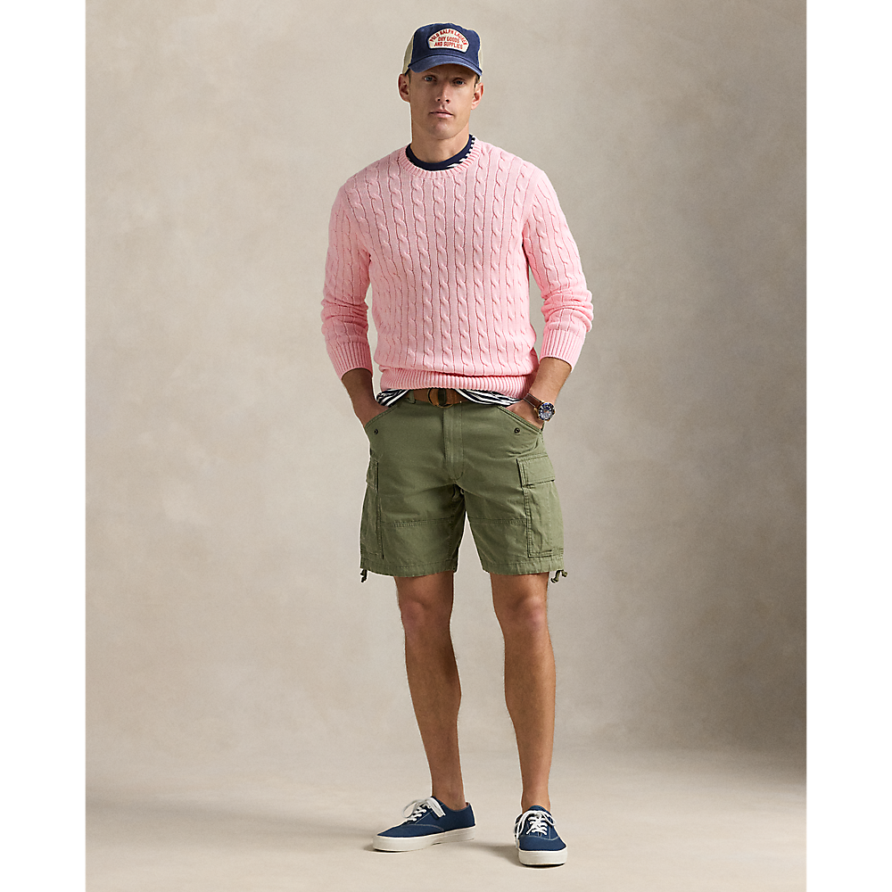 PRL Cable-Knit Cotton Crewneck Jumper/Pulover 710961151004