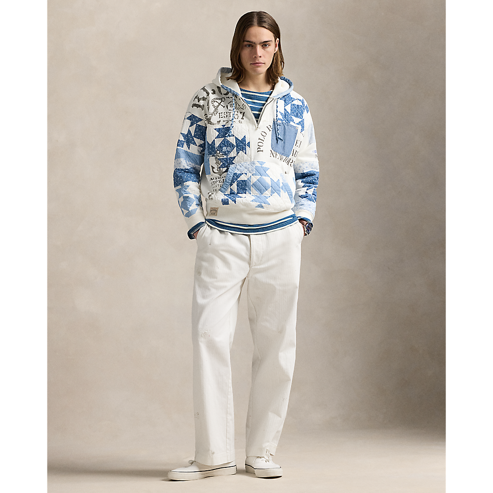 PRL Vintage Fit Patchwork Fleece Hoodie/Duks 710965001001