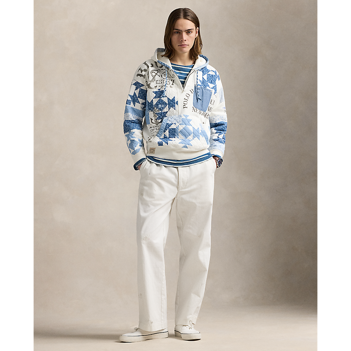 PRL Vintage Fit Patchwork Fleece Hoodie/Duks 710965001001