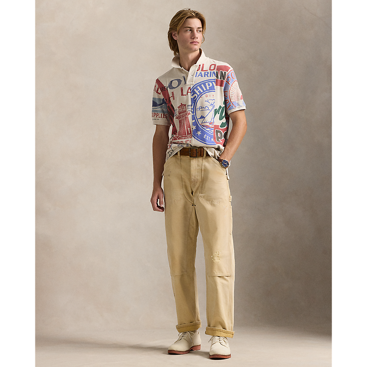PRL Classic Dry Goods Print Mesh Polo Shirt/Polo Majica 710965003001