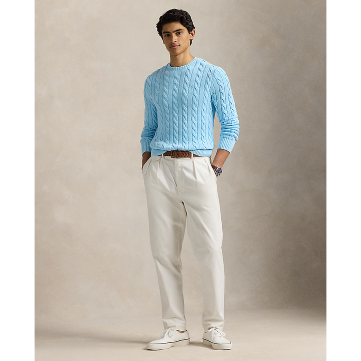 PRL Cable-Knit Mineral-Dyed Cotton Jumper/Pulover 710965867005