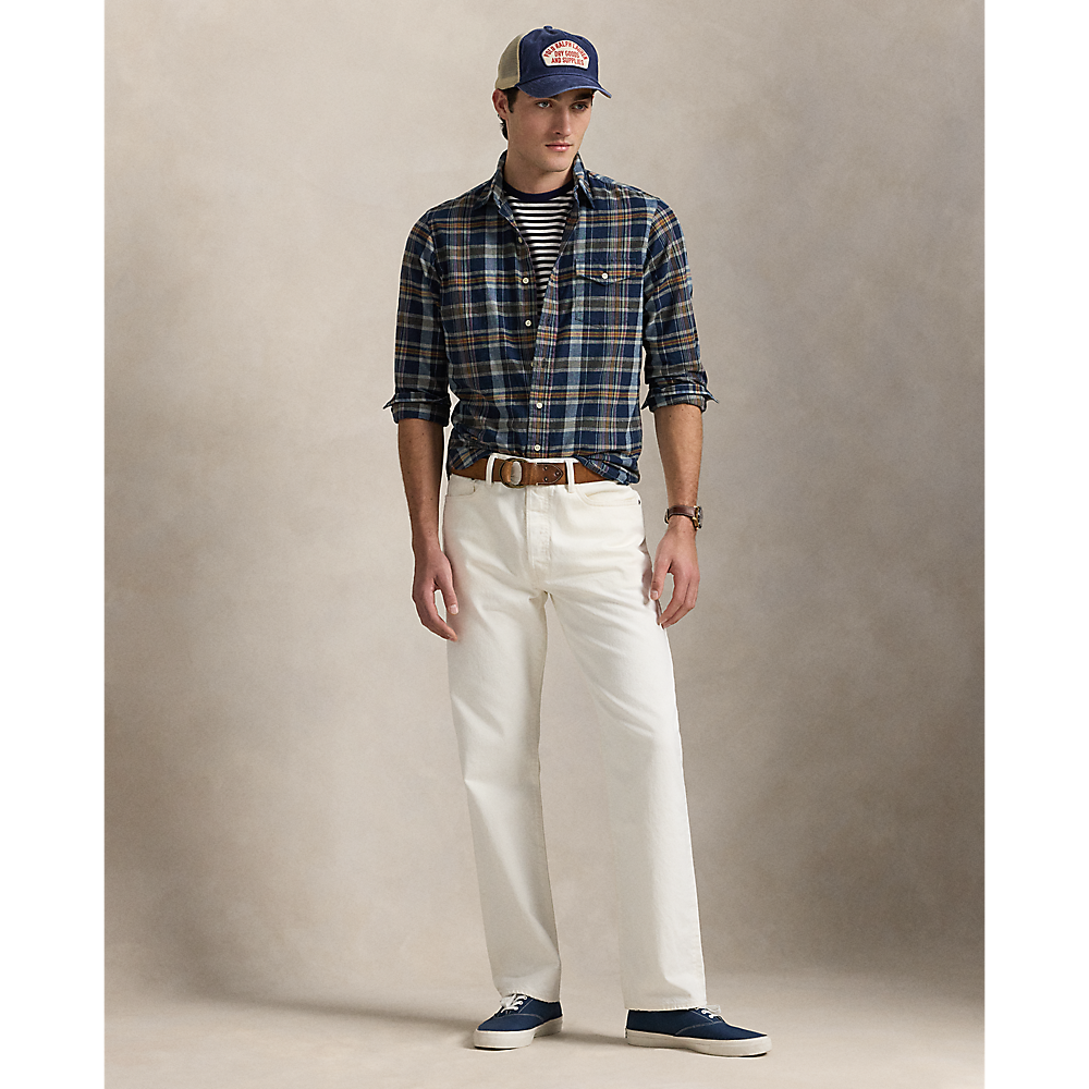 PRL Classic Fit Indigo Madras Shirt/Košulja 710965885001