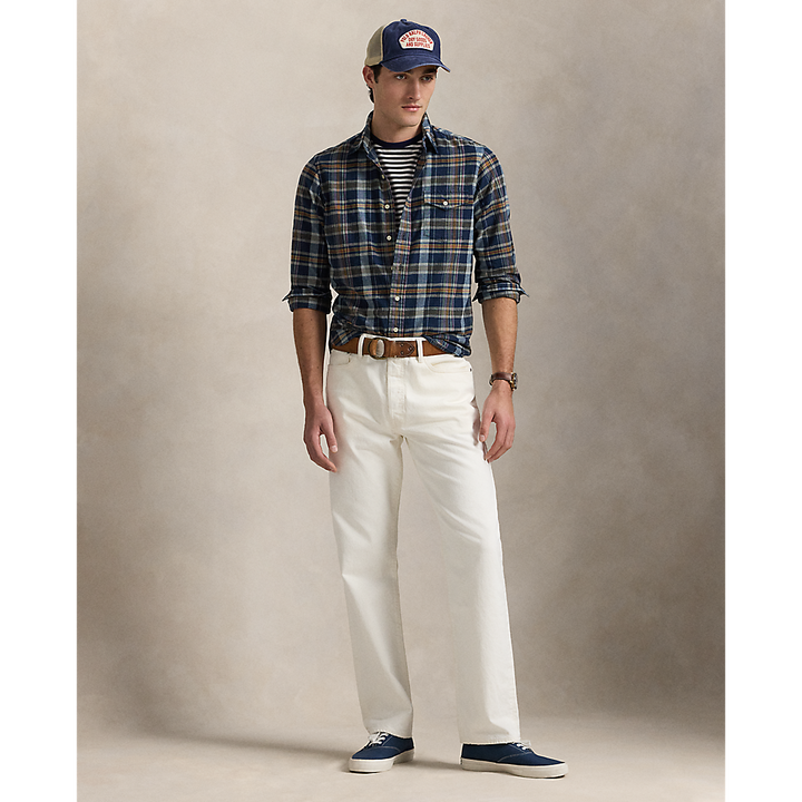 PRL Classic Fit Indigo Madras Shirt/Košulja 710965885001