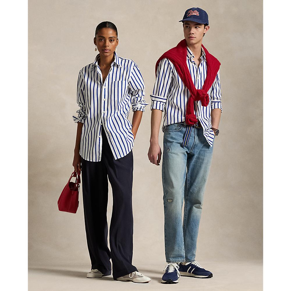 PRL Classic Fit Striped Poplin Shirt/ Unisex Košulja 710966417001