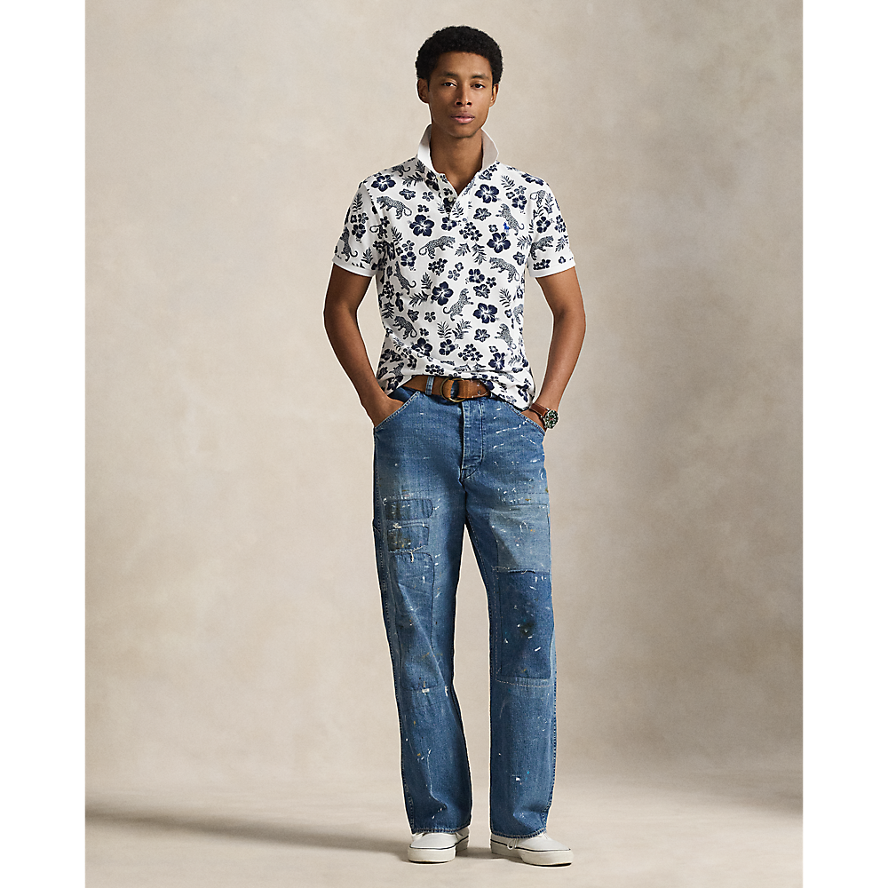 PRL Custom Slim Fit Tropical Mesh Polo Shirt/Polo majica 710B13541001