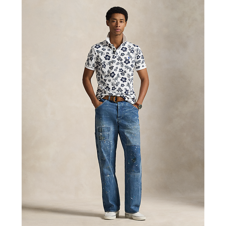 PRL Custom Slim Fit Tropical Mesh Polo Shirt/Polo majica 710B13541001