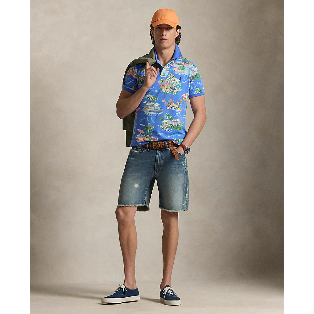 PRL Custom Slim Polo Bear Mesh Polo Shirt/Polo majica 710B14509001