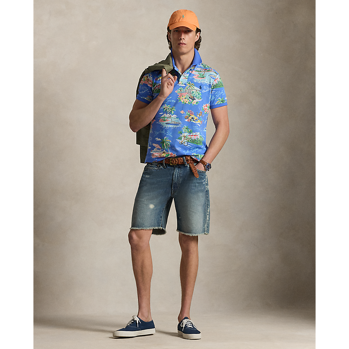 PRL Custom Slim Polo Bear Mesh Polo Shirt/Polo majica 710B14509001