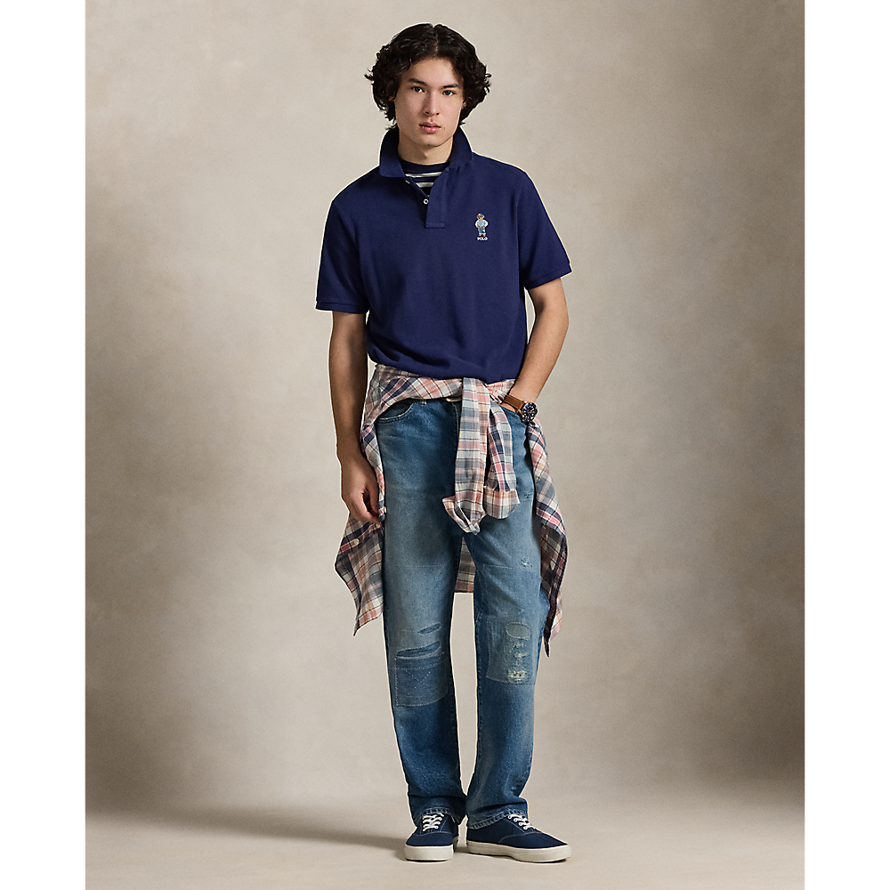 PRL Classic Fit Polo Bear Mesh Polo Shirt/Polo majica 710B14620001