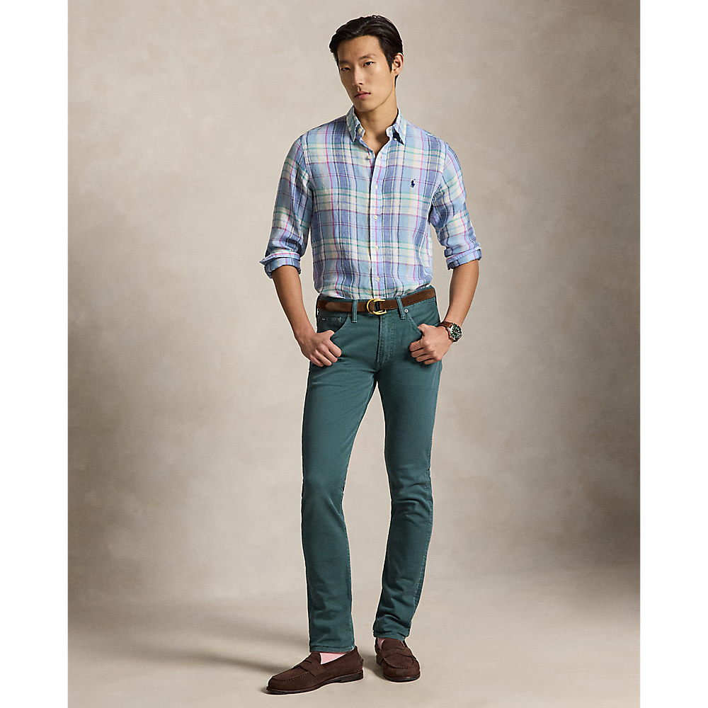 PRL Custom Fit Plaid Linen Shirt/Košulja 710B16705002