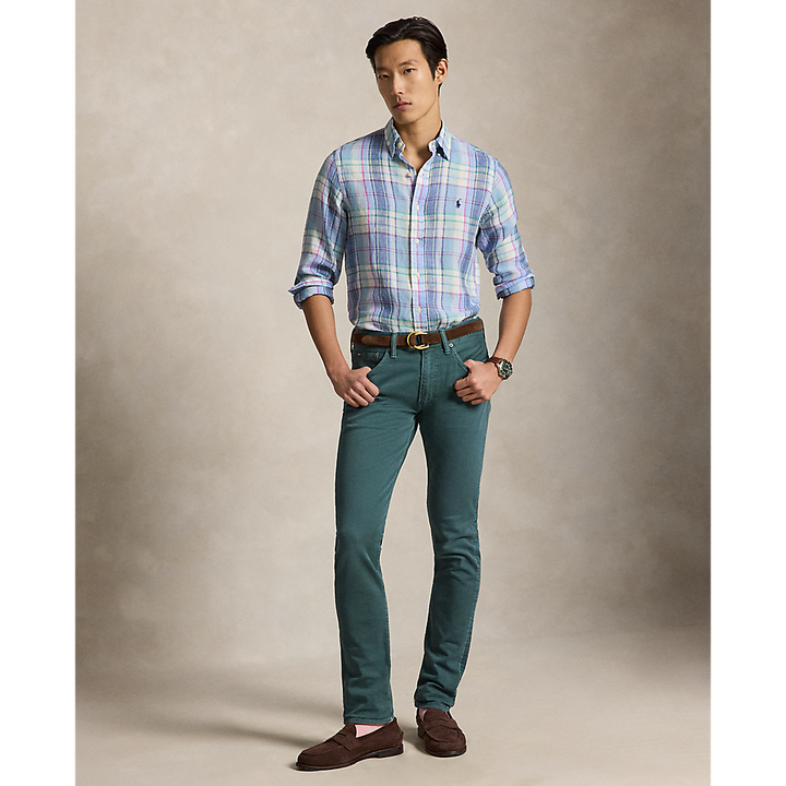 PRL Custom Fit Plaid Linen Shirt/Košulja 710B16705002
