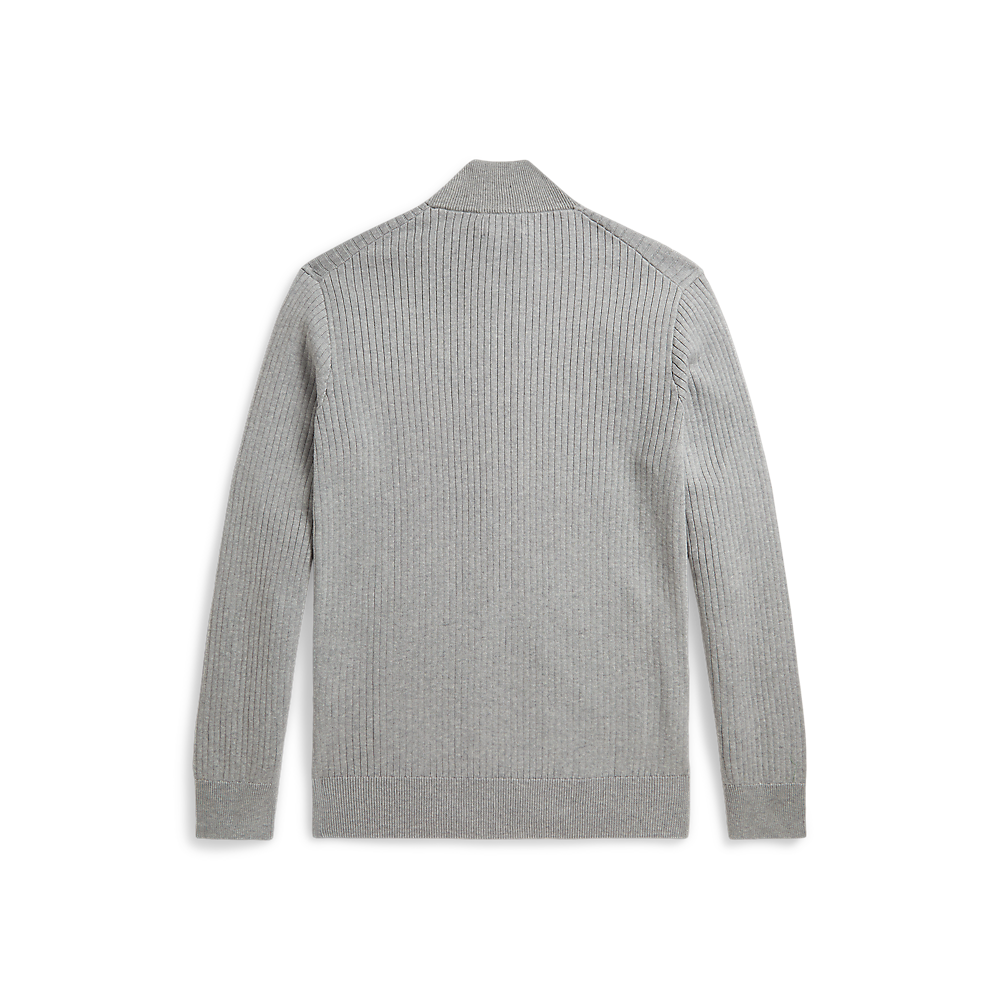 PRL Rib-Knit Cotton Full-Zip Jumper/Pulover 710P04444003