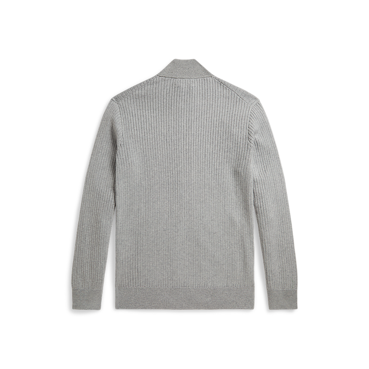 PRL Rib-Knit Cotton Full-Zip Jumper/Pulover 710P04444003