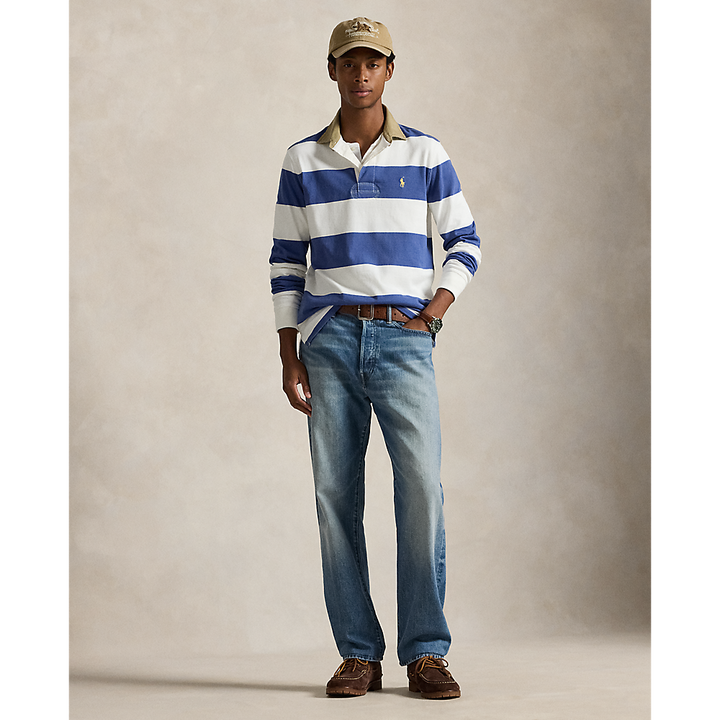 PRL Classic Fit Khaki-Collar Rugby Shirt/Polo majica 710P05317002