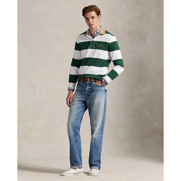 PRL Classic Fit Khaki-Collar Rugby Shirt/Polo majica 710P05317004