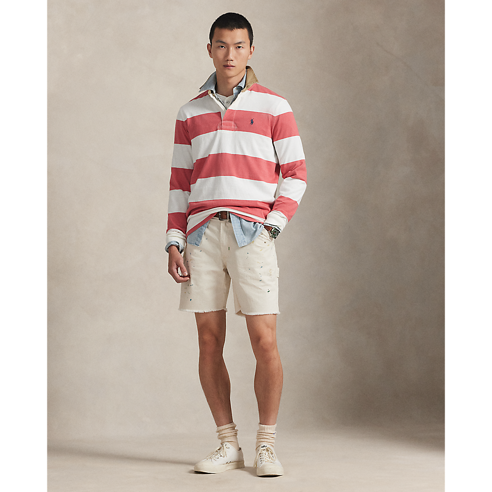 PRL Classic Fit Khaki-Collar Rugby Shirt/Polo majica 710P05317005