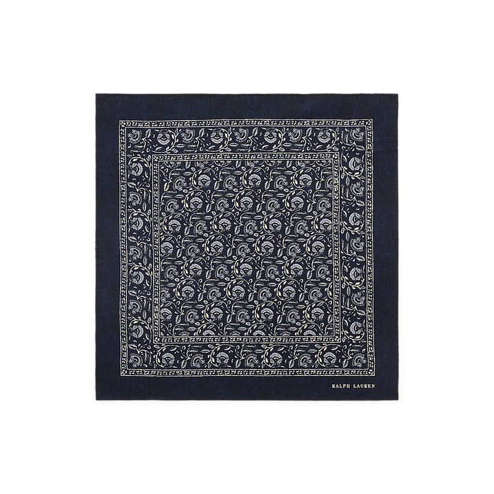 PRL Floral-Print Silk Crepe Pocket Square /Marama 712964921001