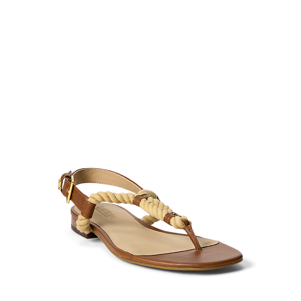 LRL Everley Calfskin &amp; Rope Sandal/Sandale 802959152001