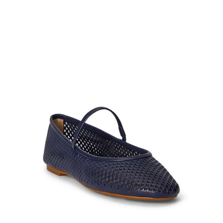 LRL Jayna Perforated Leather Mary Jane Flat/Loaferice 802P04176002