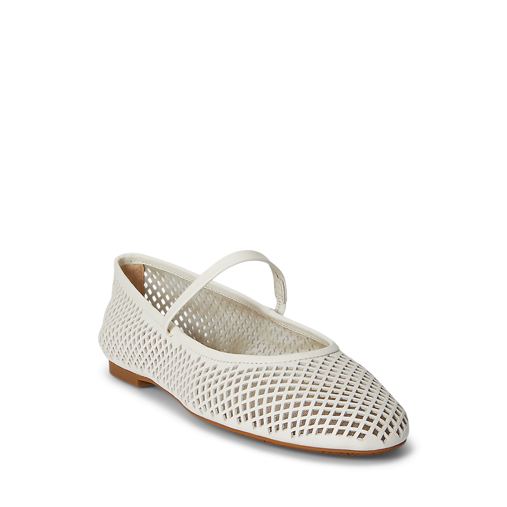 LRL Jayna Perforated Leather Mary Jane Flat/Balerinke 802P04176004