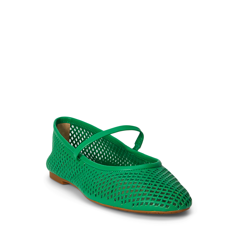 LRL Jayna Perforated Leather Mary Jane Flat/Balerinke 802P04176005