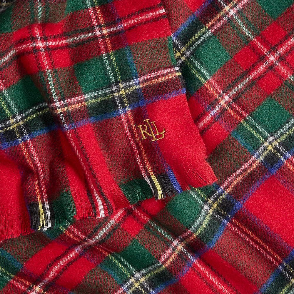 LRL Plaid Wrap Scarf & Knit Beanie Gift Box Set/Kapa + Šal 454P04493003